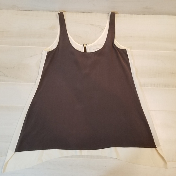 {S/P} Brochu Walker Two Toned Silk Tank Top - Picture 1 of 9